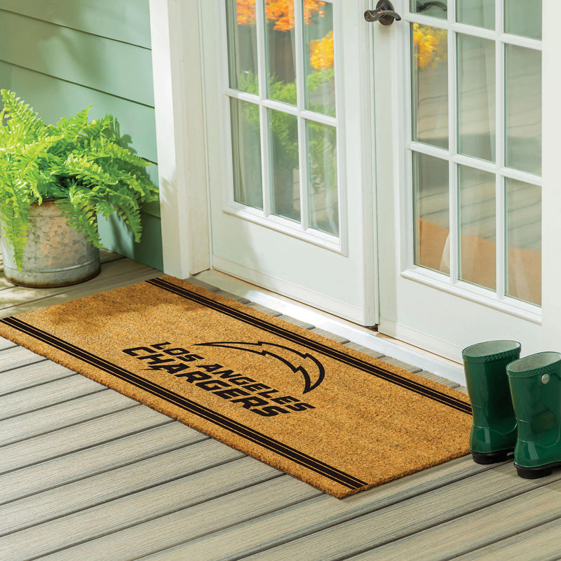 Los Angeles Chargers Extra Large One Color Coir Mat, 60"x24"