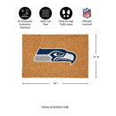 Seattle Seahawks Large Full Color Coir Mat, 36"x24"