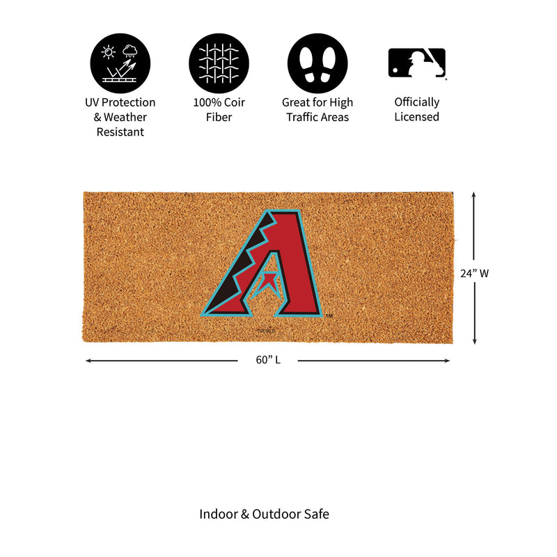 Arizona Diamondbacks Extra Large Full Color Coir Mat, 60"x24"