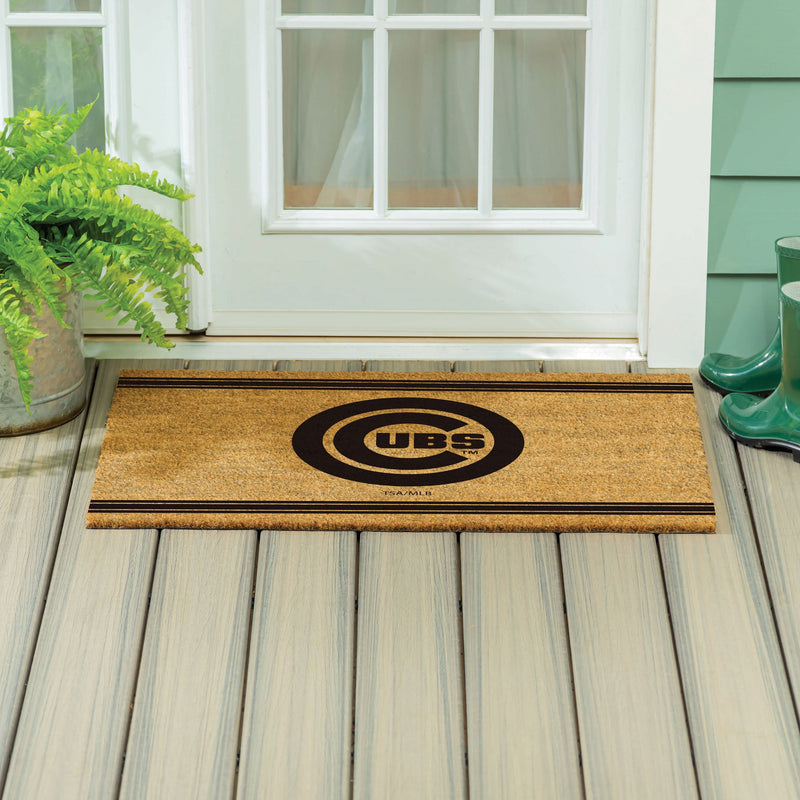 Chicago Cubs Large One Color Coir Mat, 36"x24"