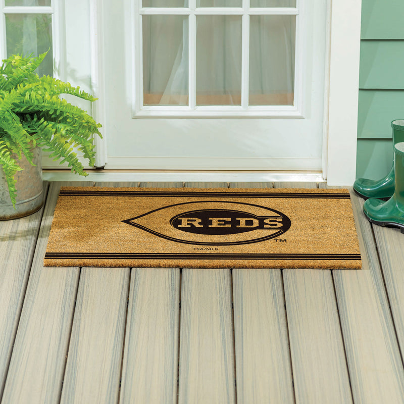 Cincinnati Reds Large One Color Coir Mat, 36"x24"