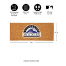 Colorado Rockies Extra Large Full Color Coir Mat, 60"x24"