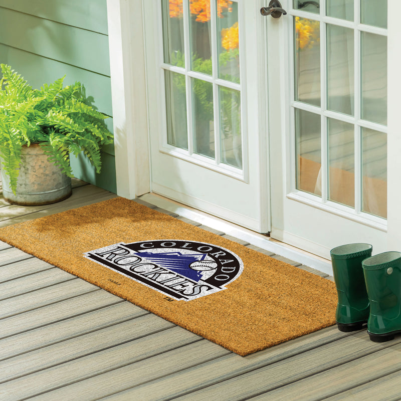 Colorado Rockies Extra Large Full Color Coir Mat, 60"x24"