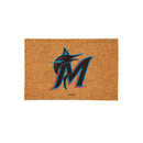 Miami Marlins Large Full Color Coir Mat, 36"x24"