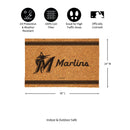 Miami Marlins Large One Color Coir Mat, 36"x24"