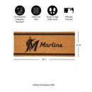 Miami Marlins Extra Large One Color Coir Mat, 60"x24"