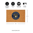 Milwaukee Brewers Large Full Color Coir Mat, 36"x24"