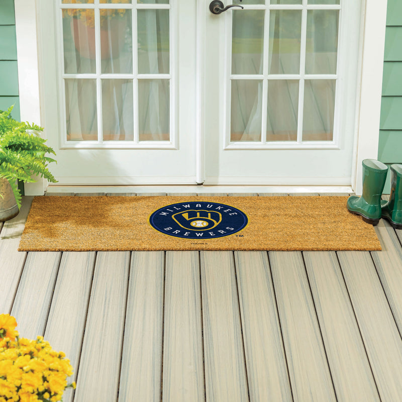 Milwaukee Brewers Extra Large Full Color Coir Mat, 60"x24"