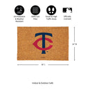 Minnesota Twins Large Full Color Coir Mat, 36"x24"
