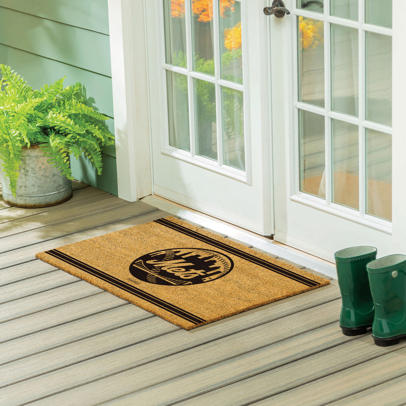 New York Mets Large One Color Coir Mat, 36"x24"