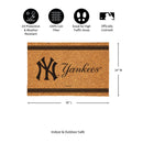 New York Yankees Large One Color Coir Mat, 36"x24"