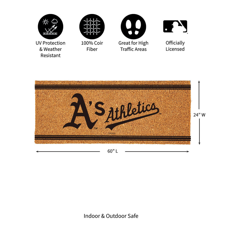 Athletics Extra Large One Color Coir Mat, 60"x24"