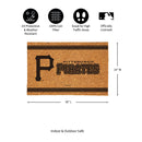 Pittsburgh Pirates Large One Color Coir Mat, 36"x24"