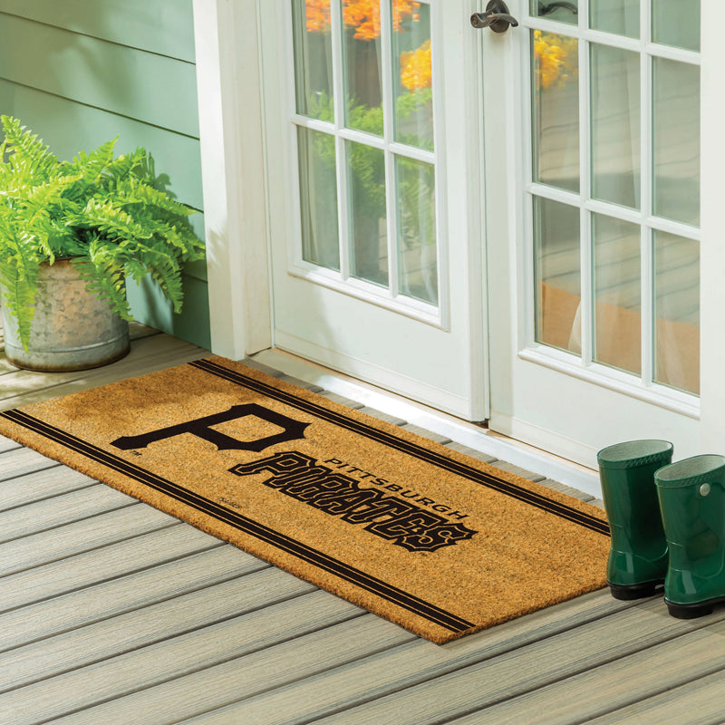Pittsburgh Pirates Extra Large One Color Coir Mat, 60"x24"