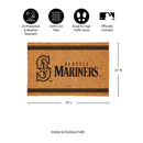 Seattle Mariners Large One Color Coir Mat, 36"x24"