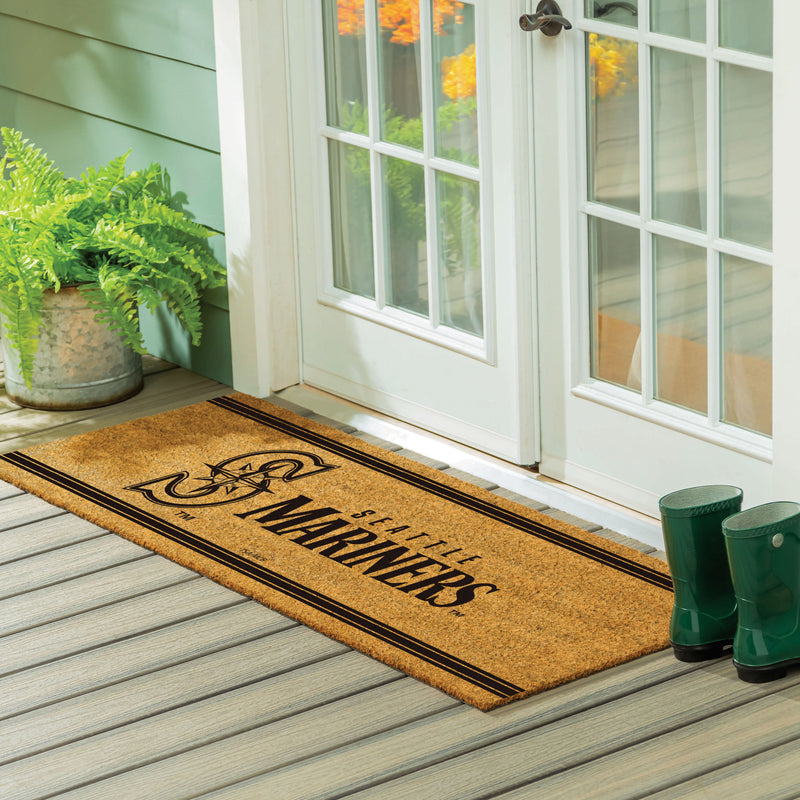 Seattle Mariners Extra Large One Color Coir Mat, 60"x24"