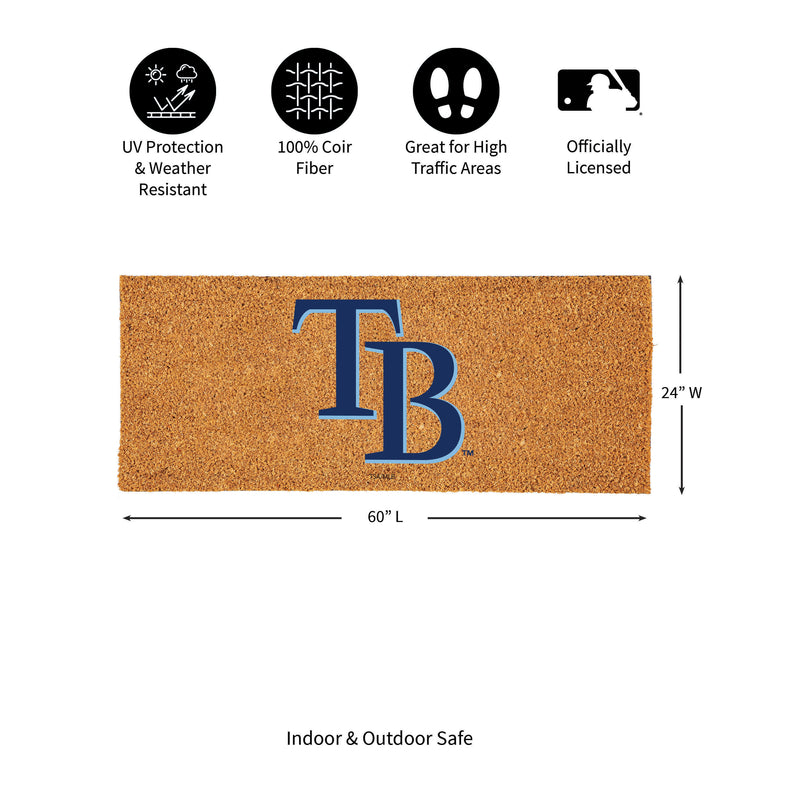Tampa Bay Rays Extra Large Full Color Coir Mat, 60"x24"