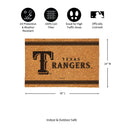 Texas Rangers Large One Color Coir Mat, 36"x24"