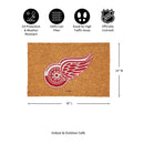 Detroit Red Wings Large Full Color Coir Mat, 36"x24"