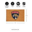 Florida Panthers Large Full Color Coir Mat, 36"x24"