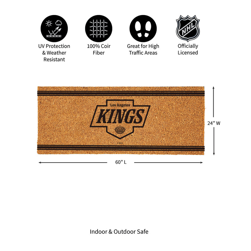 Los Angeles Kings Extra Large One Color Coir Mat, 60"x24"