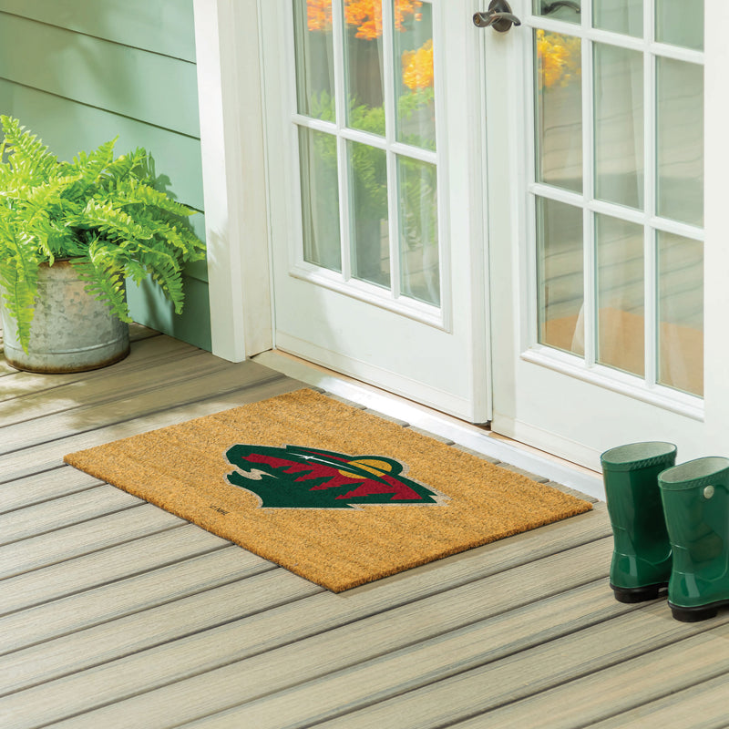 Minnesota Wild Large Full Color Coir Mat, 36"x24"