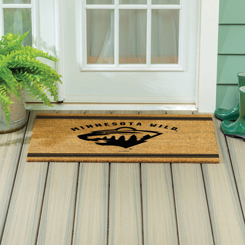 Minnesota Wild Large One Color Coir Mat, 36"x24"