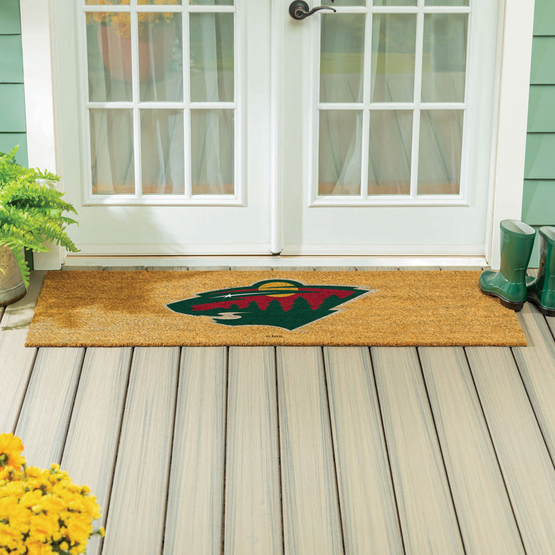 Minnesota Wild Extra Large Full Color Coir Mat, 60"x24"