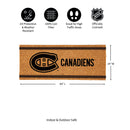 Montreal Canadiens Extra Large One Color Coir Mat, 60"x24"