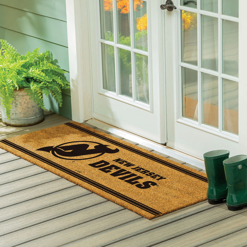 New Jersey Devils Extra Large One Color Coir Mat, 60"x24"