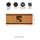 New York Rangers Extra Large One Color Coir Mat, 60"x24"