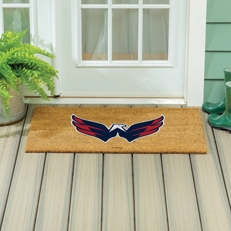 Washington Capitals Large Full Color Coir Mat, 36"x24"