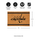 Washington Capitals Large One Color Coir Mat, 36"x24"
