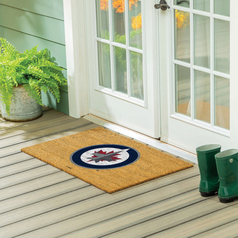 Winnipeg Jets Large Full Color Coir Mat, 36"x24"