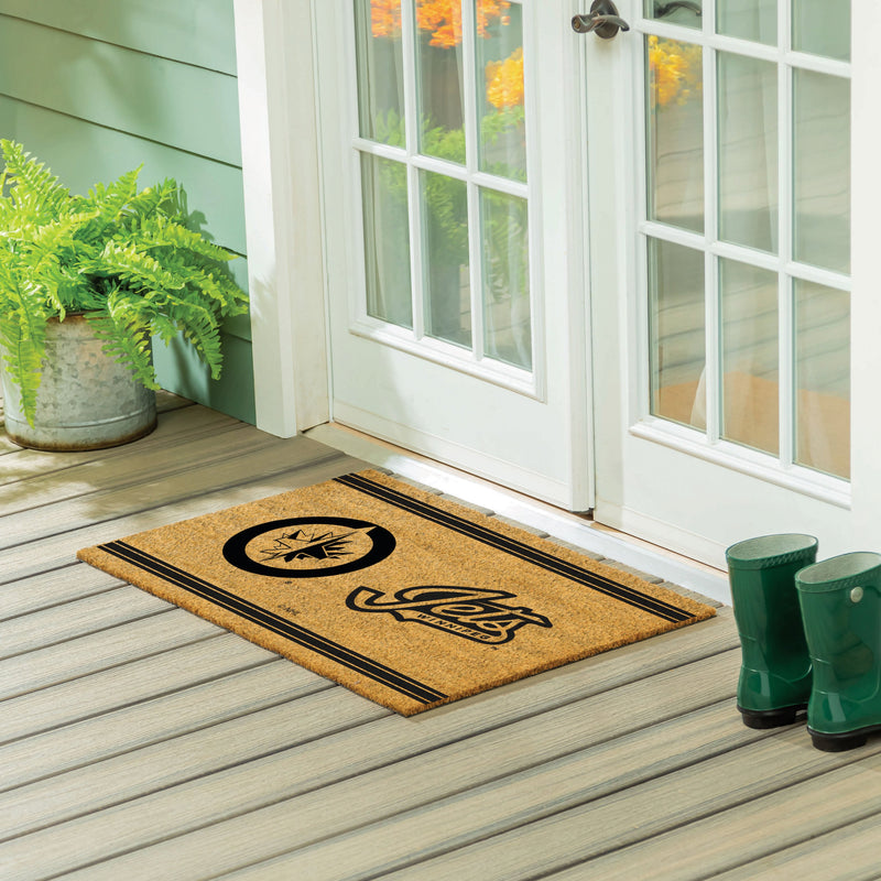 Winnipeg Jets Large One Color Coir Mat, 36"x24"
