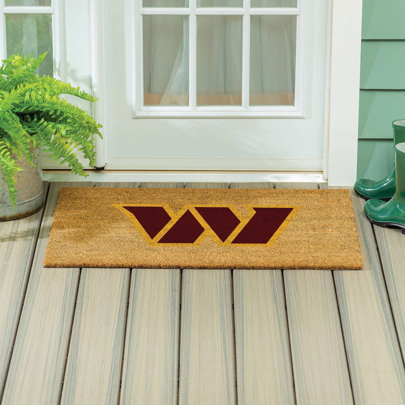 Washington Commanders Large Full Color Coir Mat, 36"x24"