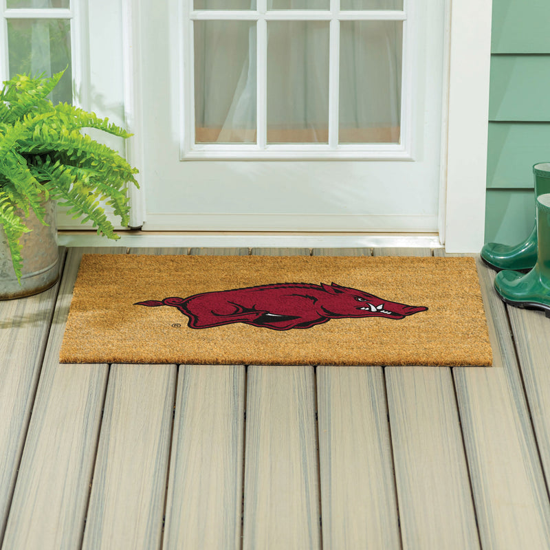 University of Arkansas Large Full Color Coir Mat, 36"x24"