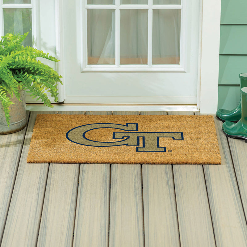 Georgia Tech Large Full Color Coir Mat, 36"x24"