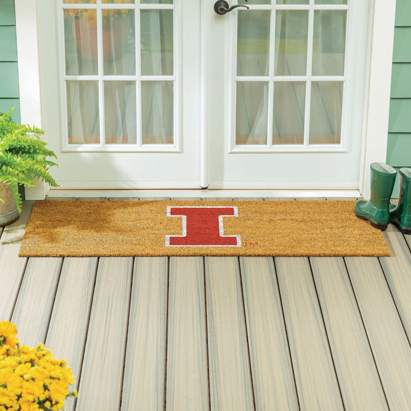 University of Illinois Extra Large Full Color Coir Mat, 60"x24"