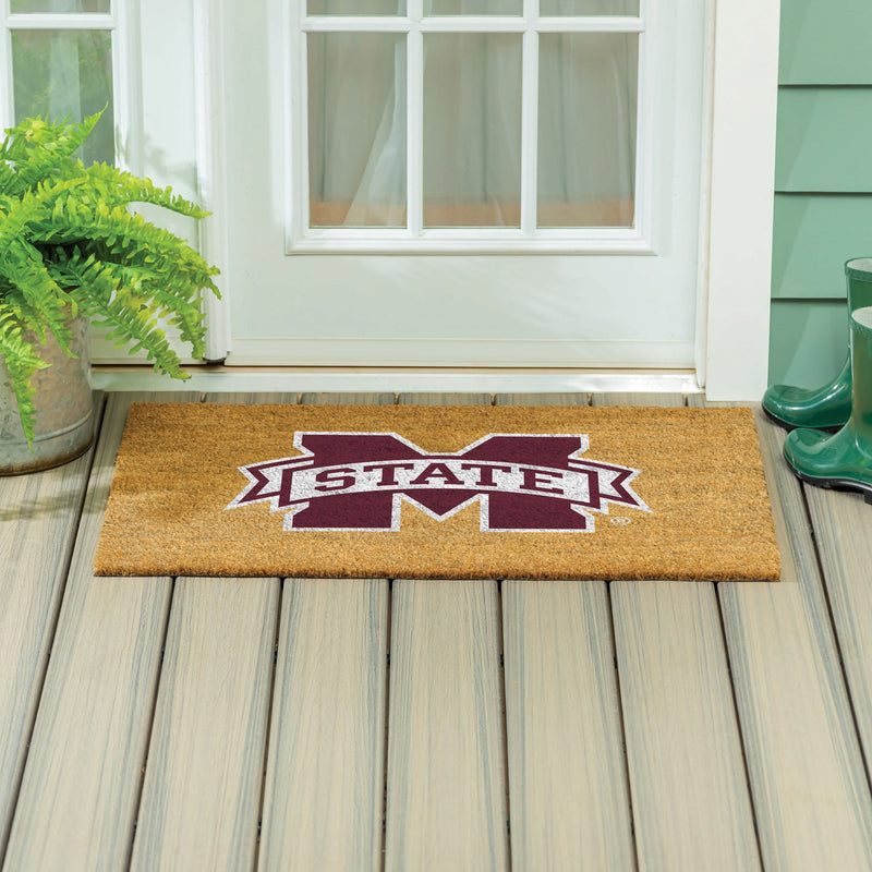 Mississippi State University Large Full Color Coir Mat, 36"x24"