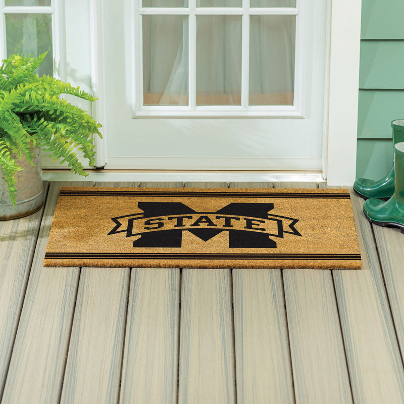 Mississippi State University Large One Color Coir Mat, 36"x24"