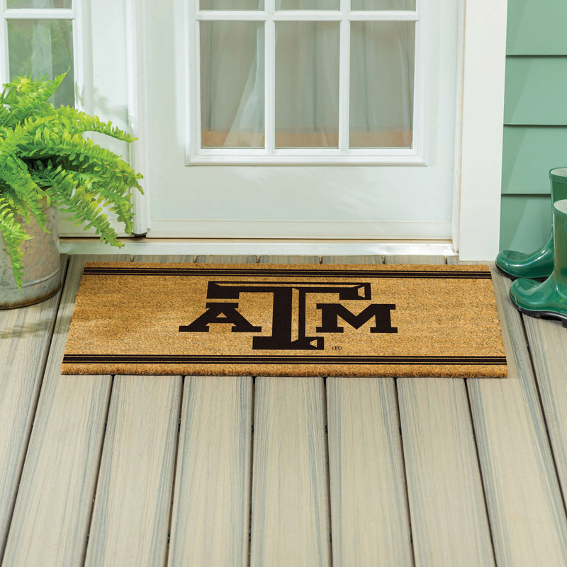 Texas A&M Large One Color Coir Mat, 36"x24"