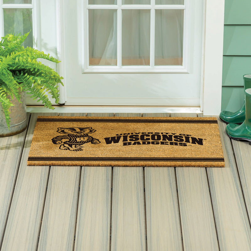 University of Wisconsin-Madison Large One Color Coir Mat, 36"x24"