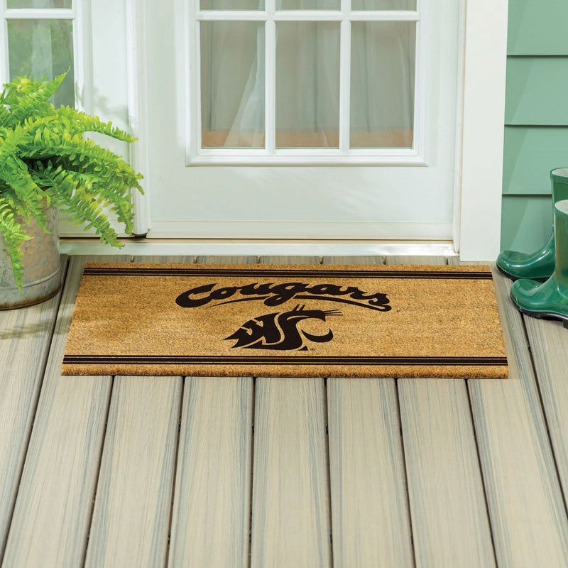 Washington State University Large One Color Coir Mat, 36"x24"