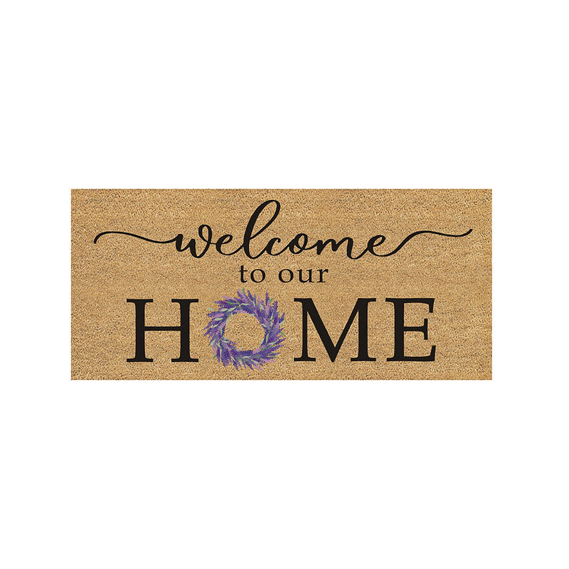 Welcome to Our Home Flocked Sassafras Coir Switch Mat