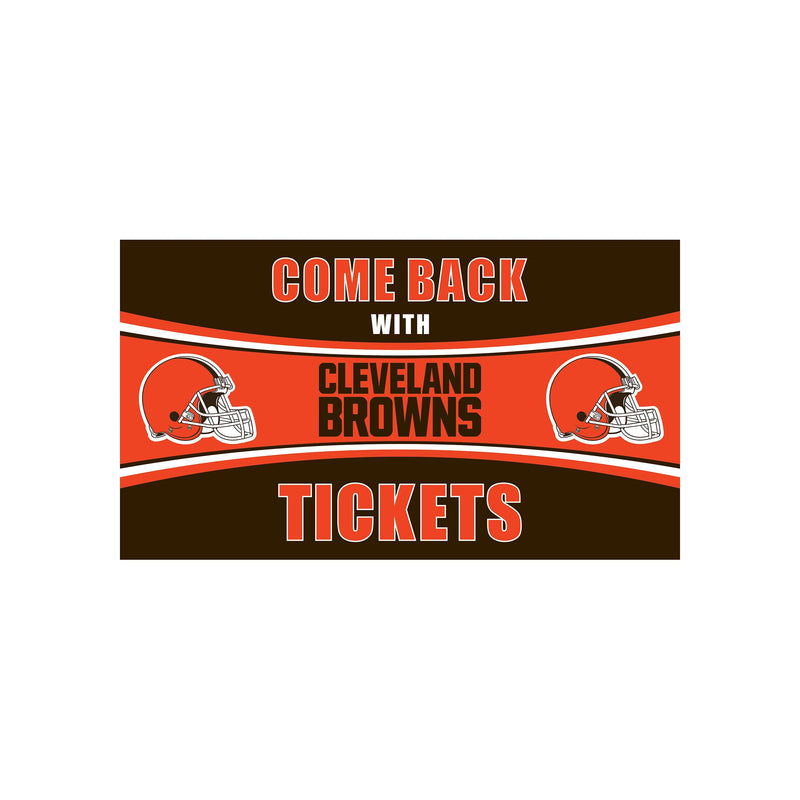 28" x 16" PVC Trapper Mat, Come Back with Tickets, Cleveland Browns