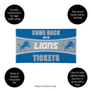 28" x 16" PVC Trapper Mat, Come Back with Tickets, Detroit Lions