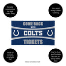 28" x 16" PVC Trapper Mat, Come Back with Tickets, Indianapolis Colts