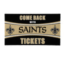 28" x 16" PVC Trapper Mat, Come Back with Tickets, New Orleans Saints