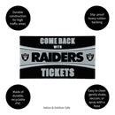 28" x 16" PVC Trapper Mat, Come Back with Tickets, Las Vegas Raiders